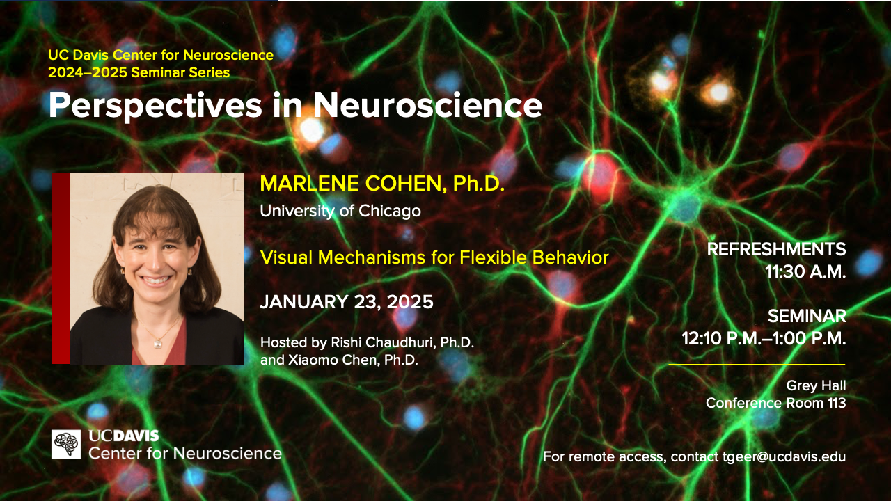 Perspectives in Neuroscience Seminar Marlene Cohen, Ph.D. UC Davis